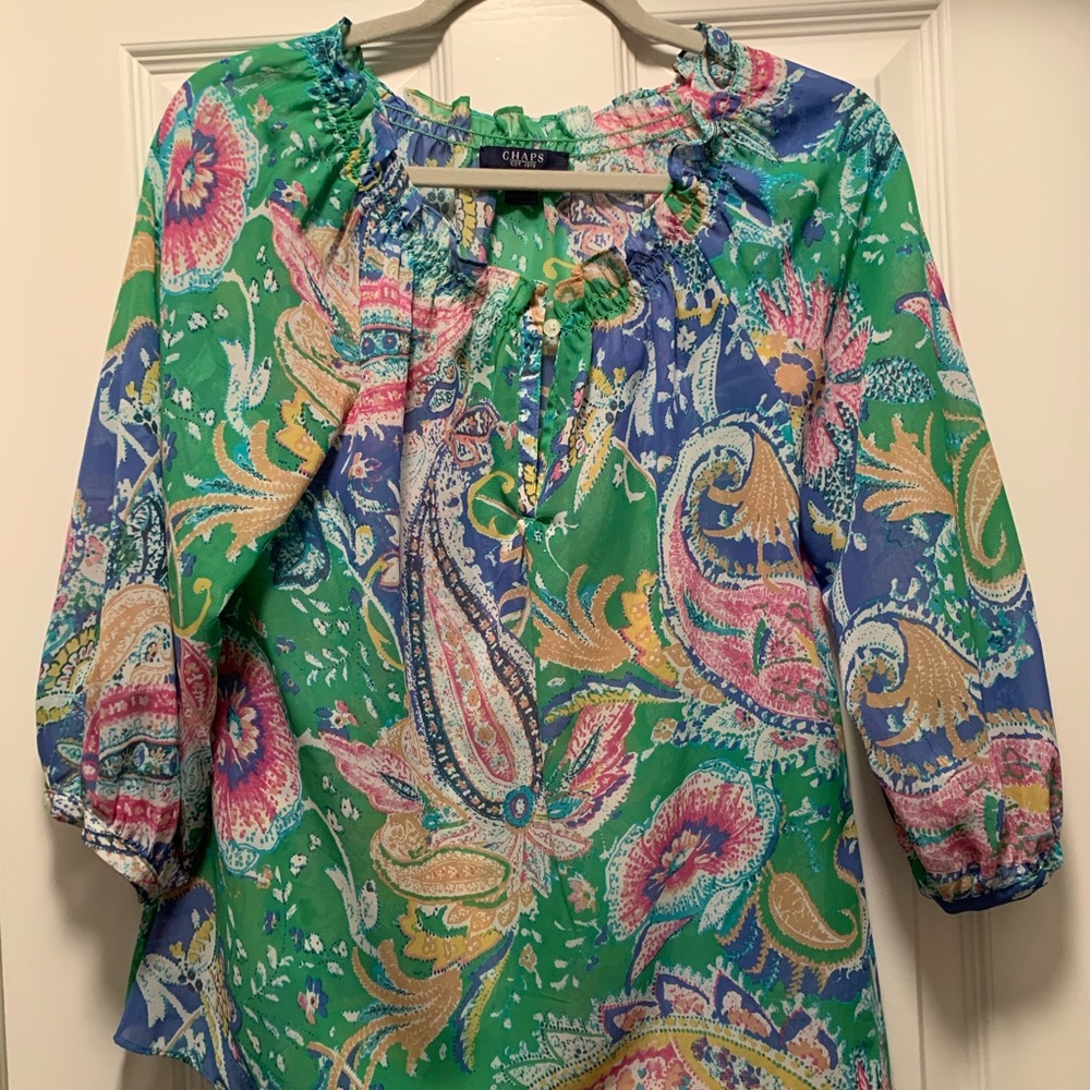 Chaps RL paisley blouse